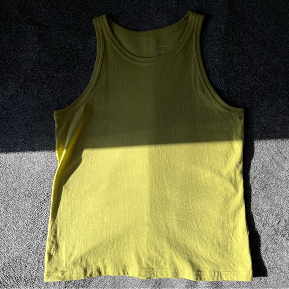 Everlane Leek Green Cotton Cutaway Tank - Picture 9 of 9
